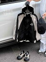 子供服 男の子 アウター 秋冬 ジャケット ストリート アウトドア ウィンドブレーカー ジップアップ シャカシャカ フード付き 防寒 暖かい 黒