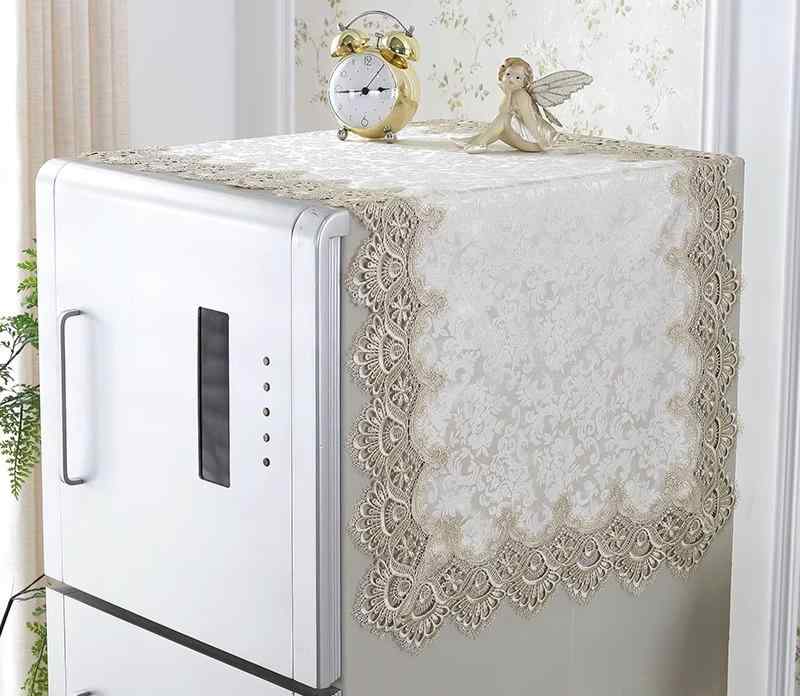 電子レンジ カバー ダストカバー ほこりよけ オーブン キッチン ハウスダスト 冷蔵庫 洗濯機 レース お..