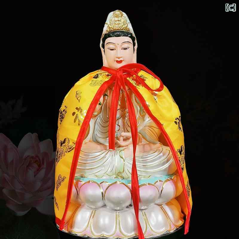 仏像 置物 マント レトロ エスニック インテリア ディスプレイ 中国風 仏陀 ローブ 観音 ピンク 緑 赤 3