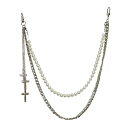 ウォレット チェーン レディース ティーンエイジャー パンク アクセサリー 装飾 リップケース キーホルダー ヒップホップ 単品 セット シルバー クロス パー...
