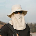 日よけ 帽子 メンズ レディース 男性 女性 日焼け防止 釣り 夏 フィッシャーマン ハット アウトドア 登山 サンガード カバー 顔 UVカット 通気 グレー...