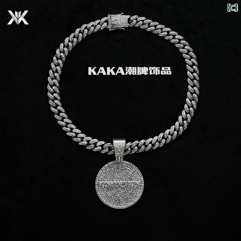 ネックレス メンズ アクセサリー レディース 極太 ヒップホップ 大きい キューバ ズ チェーン ペンダント セット シルバー ゴールド