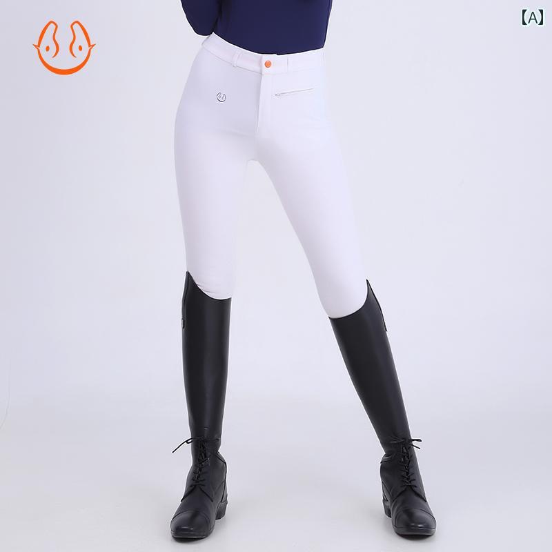 乗馬 キュロット レディース 薄手 競技用 トレーニング 用品 日焼け防止 通気性 滑り止め 履きやすい ズボン パンツ スリム タイト 細見え 黒 青 白
