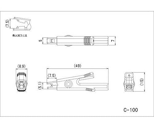 サトーパーツ パワークリップ 30V-5A 黒 C-100-B