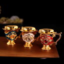 ティーカップ 金属 おしゃれ レトロ 宮殿スタイル 豪華 酒 飲み物 ハンドル 工芸品 家庭用 ギフト プレゼント 落下防止 ヨーロピアン ゴールド シルバー ...