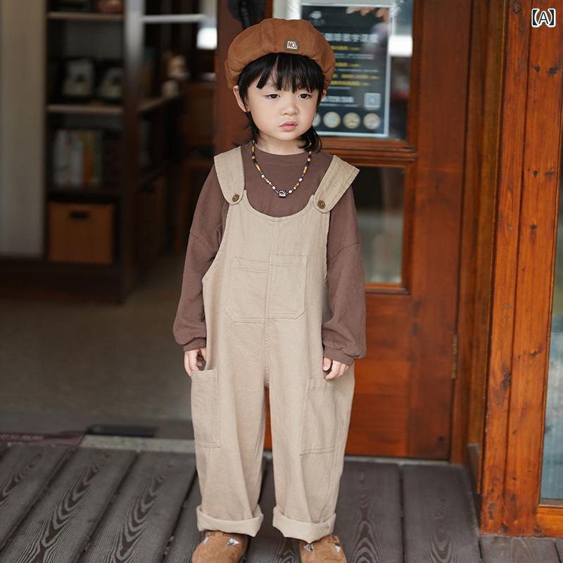 サロペット キッズ 子供 パンツ ジュニア 男の子 女の子 春秋 おしゃれ カジュアル...