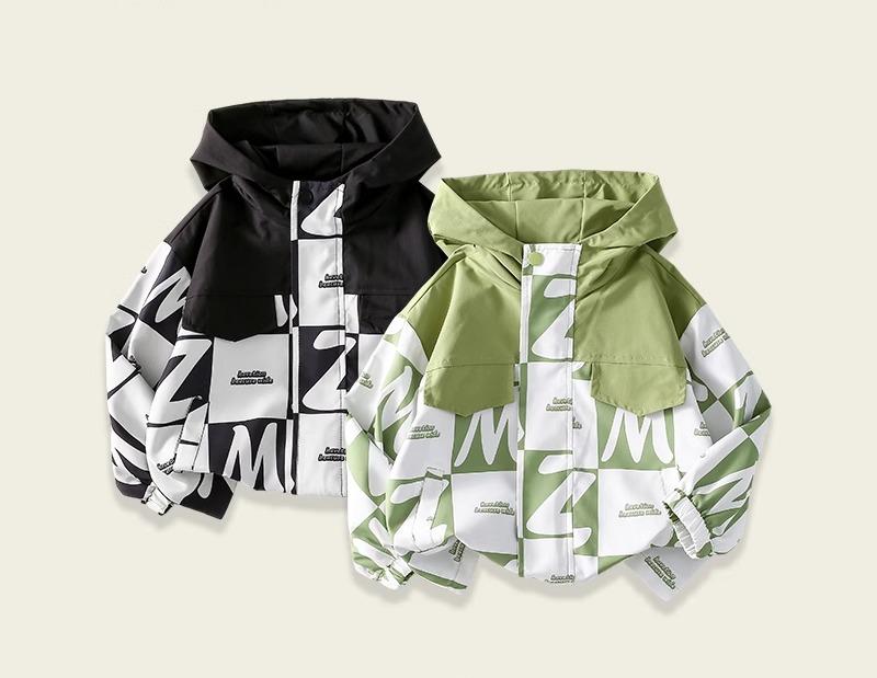 ウインドブレーカー キッズ 上着 アウター おしゃれ 韓国 ファッション アイテム フード ジップアップ ユニセックス ポリエステル 防水 防風 春秋 リバーシブル ブラック グリーン イエロー