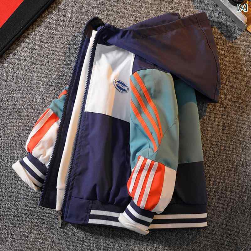 ウインドブレーカー キッズ 上着 アウター おしゃれ ファッション アイテム フード...