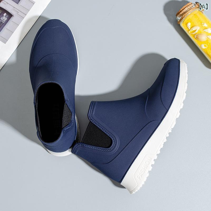 長靴 ショート レディース オシャレ 冬 大人 子供用 滑り止め 耐摩耗性 レインブーツ 軽量 履きやすい ピンク 紫 黒 カジュアル