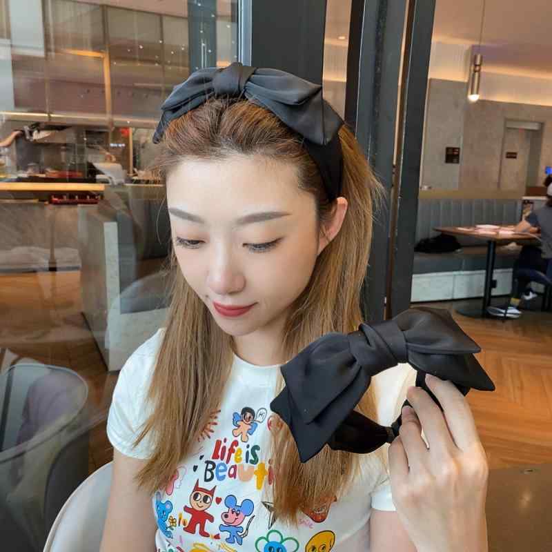 カチューシャ 大人 幅広 太 シンプル 二層 大きめリボン お出かけ レディース 韓国 サテン ヘアアクセ..