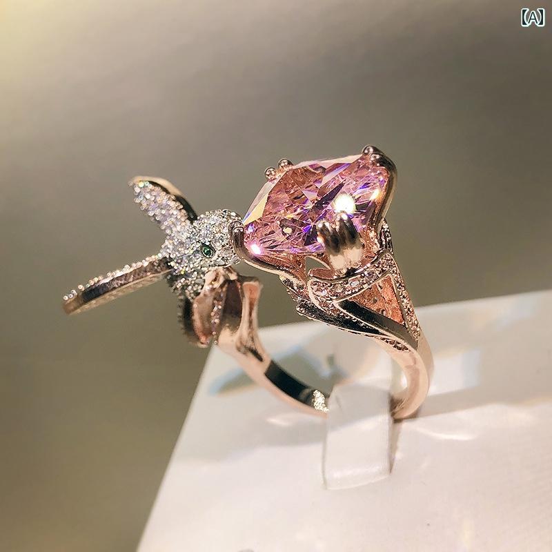 指輪 レディース 鳥 アクセサリー バード モチーフ リング ギフト おしゃれ ハチド...