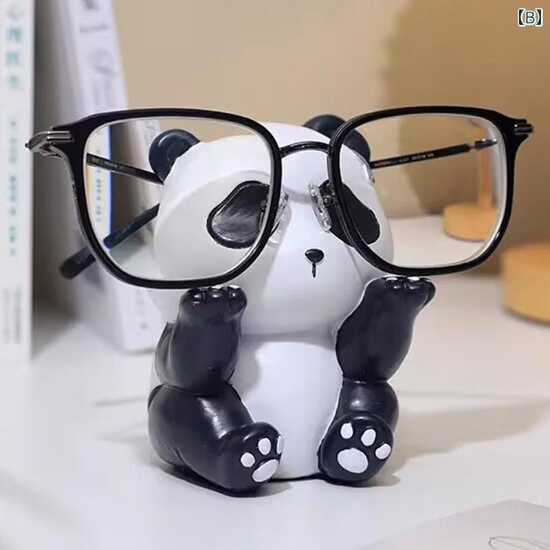 めがねスタンド 動物 かわいい パンダ メガネ デコレーション 卓上 ベッドサイド 収納 ラック サングラス 掛ける 便利 実用的 うさぎ アヒル 2