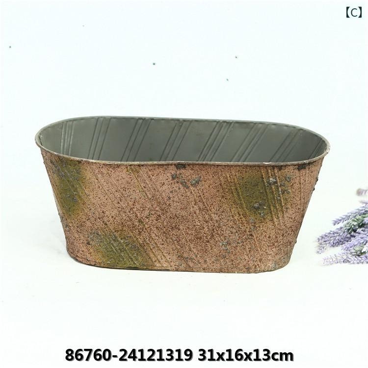 ガーデニング プランター アンティーク調 フラワーポット 植木鉢 園芸 雑貨 小物 観葉 多肉 植物 寄せ植え バルコニー 玄関 庭 カフェ 装飾 シンプル おしゃれ