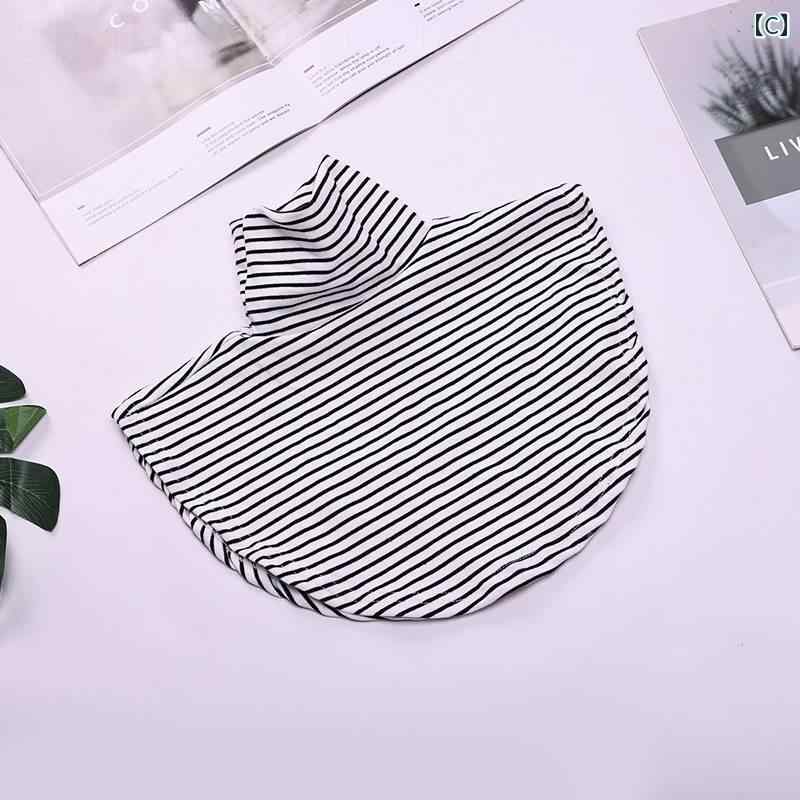 つけ襟 キッズ 子供 フェイクカラー ユニセックス 大人 ハイネック シンプル おしゃれ プルオーバー 着脱簡単 重ね着風 保温 レイヤード 無地 ボーダー 白 黒 ピンク