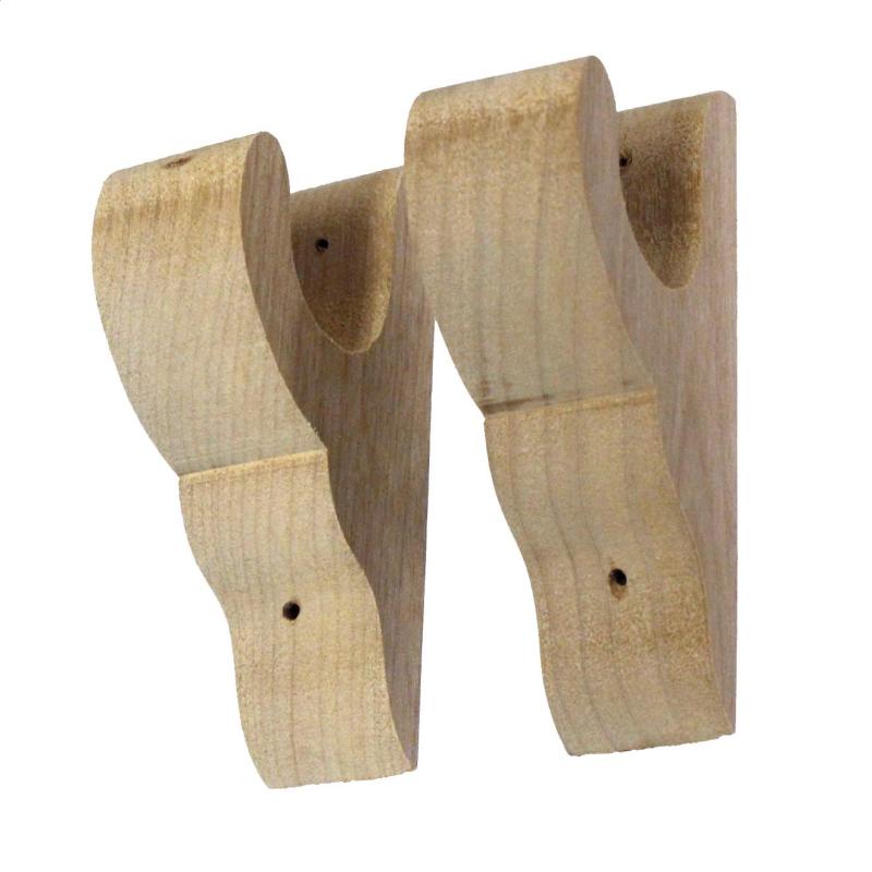 のれん受け 木製（間口外側用）軽くてコンパクト W2.2xH8.8cm IONO 生成り【日本製】【壁掛けフック】