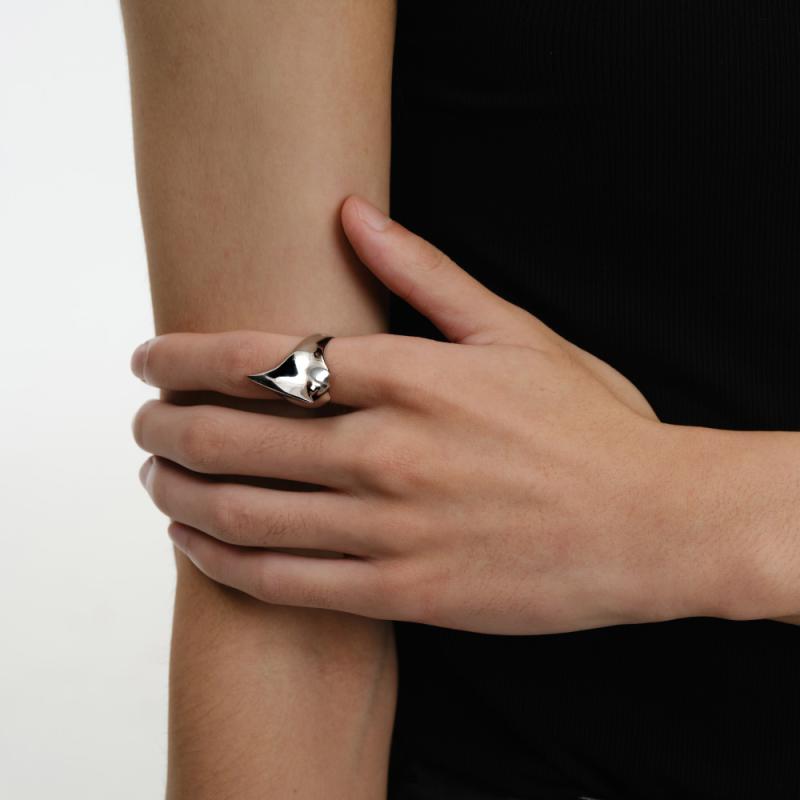 レディース リング 指輪 メンズ カップル 装飾品 小物 アクセサリー 合金 オープン 人差し指 光沢 個性..