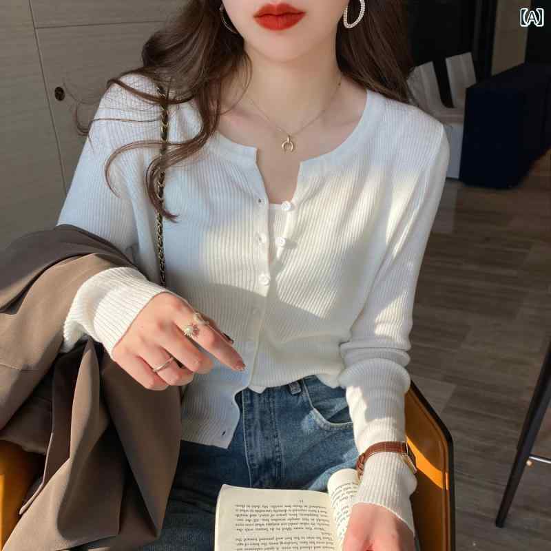 カーディガン 薄手 レディース ニット 春 トップス 羽織もの 無地 シンプル 合わせやすい 長袖 Vネック スリムフィット おしゃれ 白 黒 ブラウン