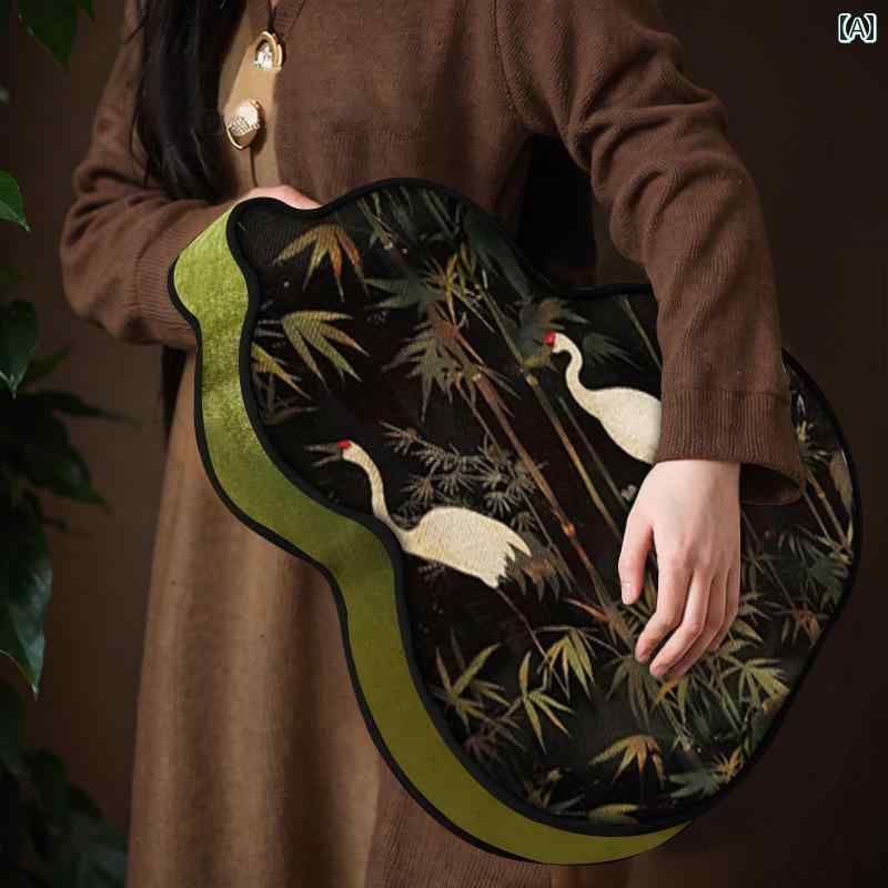 椅子 クッション おしゃれ ひょうたん ベルベット ジッパー 中国風 インテリア ソファ 腰あてリビング ..