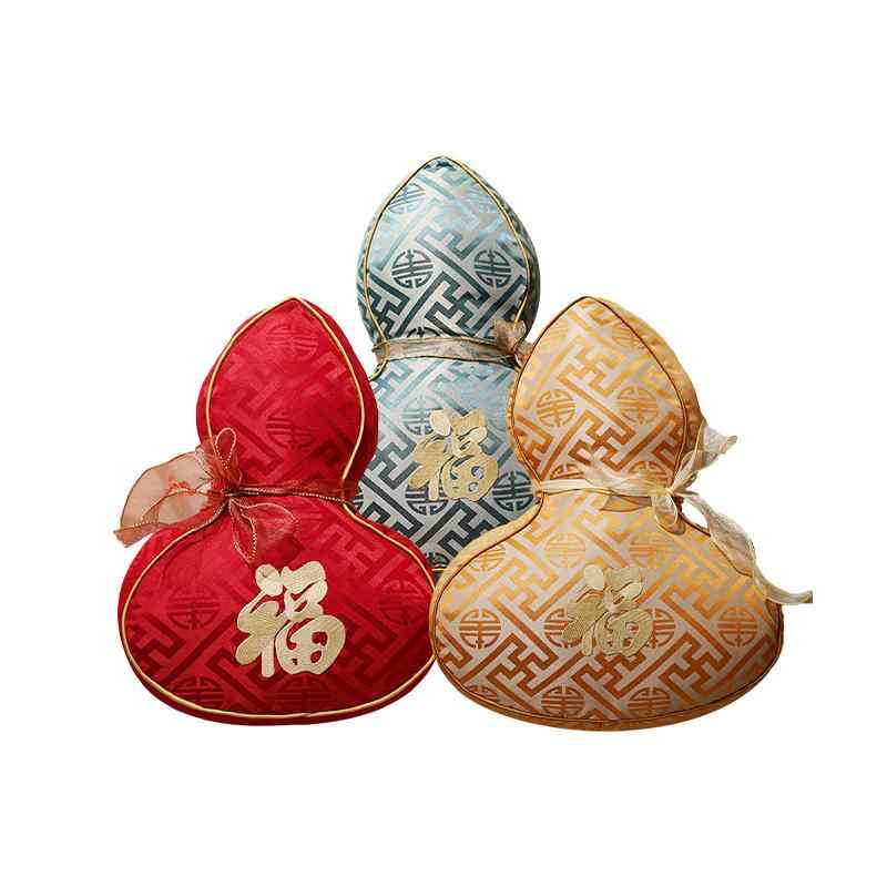 椅子 クッション おしゃれ ひょうたん 中国風 インテリア ソファ 腰あてリビング 寝室 福 漢字 刺繍 リ..