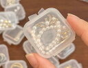 ジュエリーボックス ミニ 収納 プラスチック ポータブル 防塵 ネックレス イヤリング リング 薬 持ち運び 仕分け クリア セット アクセサリー
