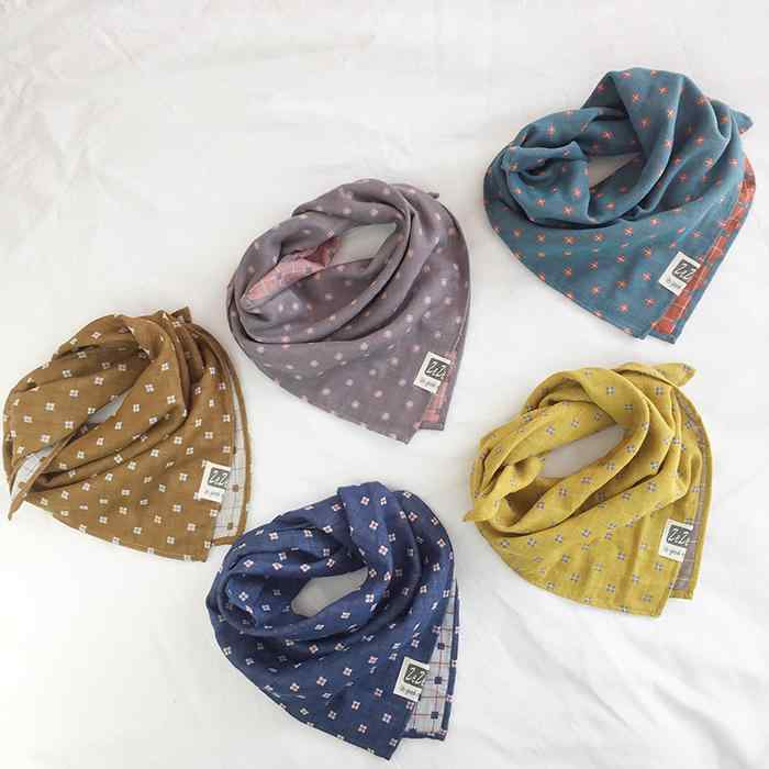 スカーフ コットン 赤ちゃん 男の子 女の子 肌に優しい 春秋 子供 韓国 おしゃれ カジュアル チェック..