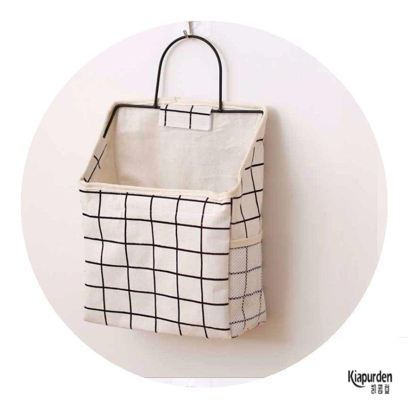 収納 吊り下げ トイレ トイレットペーパー ホルダー 浴室 防水 壁掛け 布製 かわいい フック スクエア 小鹿 チェック サボテン 白 青