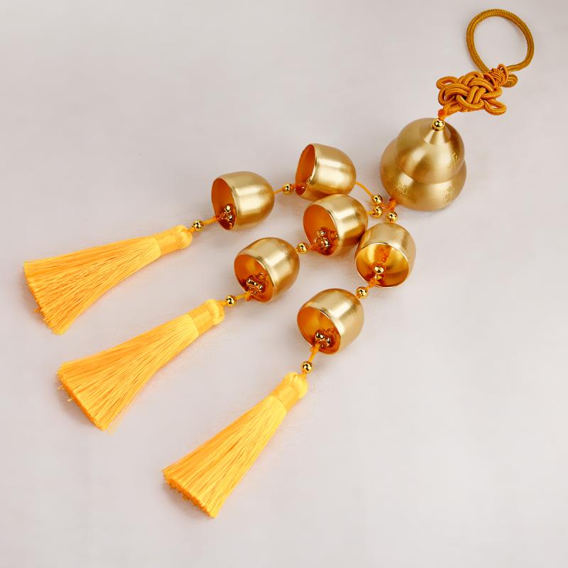 風鈴 中国風 銅 吊り下げ 装飾 タッセル インテリア 雑貨 小物 鈴 ベル ドア リビング 寝室 バルコニー..