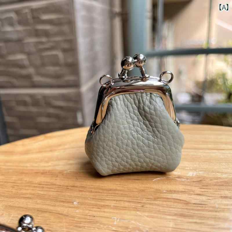 がま口 ミニ ショルダー バッグ 緑 赤 シンプル おしゃれ おでかけ 普段使い クロスボディ 牛革 プレゼント コンパクト 小銭入れ 印鑑 ポーチ