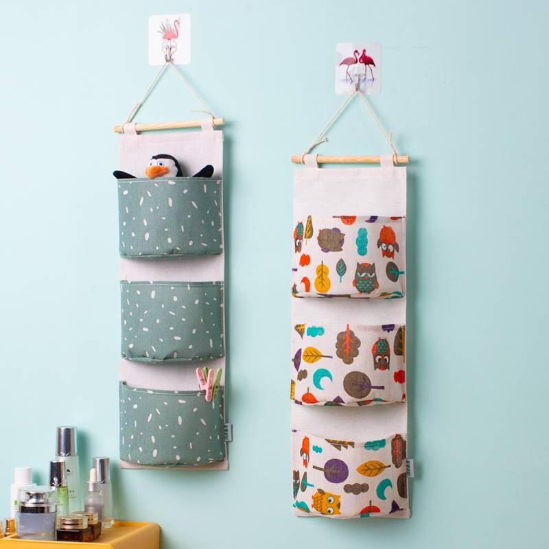 収納 吊り下げ 壁掛け ドア掛け キャンバス 防水 トイレ 部屋 トイレットペーパー 玄関 携帯電話 ホルダー かわいい 洗える 北欧 チェック フラミンゴ 熊 白 黒 ピンク