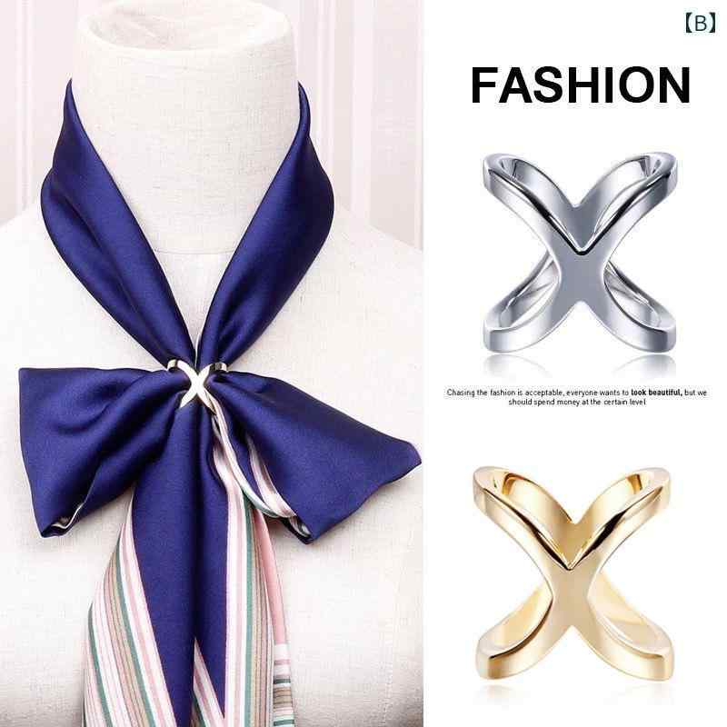 スカーフリング 韓国 レディース バックル クリップ アクセサリー 装飾 留め具 多用途 キラキラ パール ラインストーン シンプル エレガント ゴールド シルバー 黒 ハート 蝶 花形