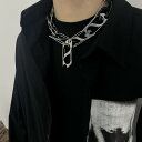 チョーカー レディース メンズ 大ぶり ネックレス 首飾り ブレスレット アクセサリー 組み換え可能 チタン 鎖骨 ヒップホップ カジュアル おしゃれ