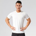 トレーニングウェア メンズ 半袖 トップス 筋トレ ジム フィットネス ジョギング スポーツ 速乾性 ラウンドネック Tシャツ ストレッチ 通気性 シンプル 無地 白 黒 緑(4)