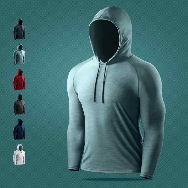 トレーニングウェア メンズ 長袖 トップス 筋トレ ジム フィットネス ジョギング スポーツ 春 高弾性 パーカー フード付き 速乾性 通気性 大きいサイズ かっこいい 緑 青 グレー機能: 吸湿発散性 速乾性 通気性 超弾性生地: ポリエステル