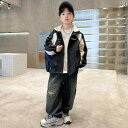 ウインドブレーカー キッズ 男の子 子供服 ジュニア 春秋 上着 アウター ジャンパー カジュアル アウトドア スポーツ ジップアップ フード おしゃれ 韓国 大きいサイズ 黒 アイボリー 2