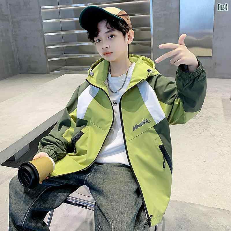 ウインドブレーカー キッズ 男の子 子供服 ジュニア 春秋 上着 アウター ジャンパ...