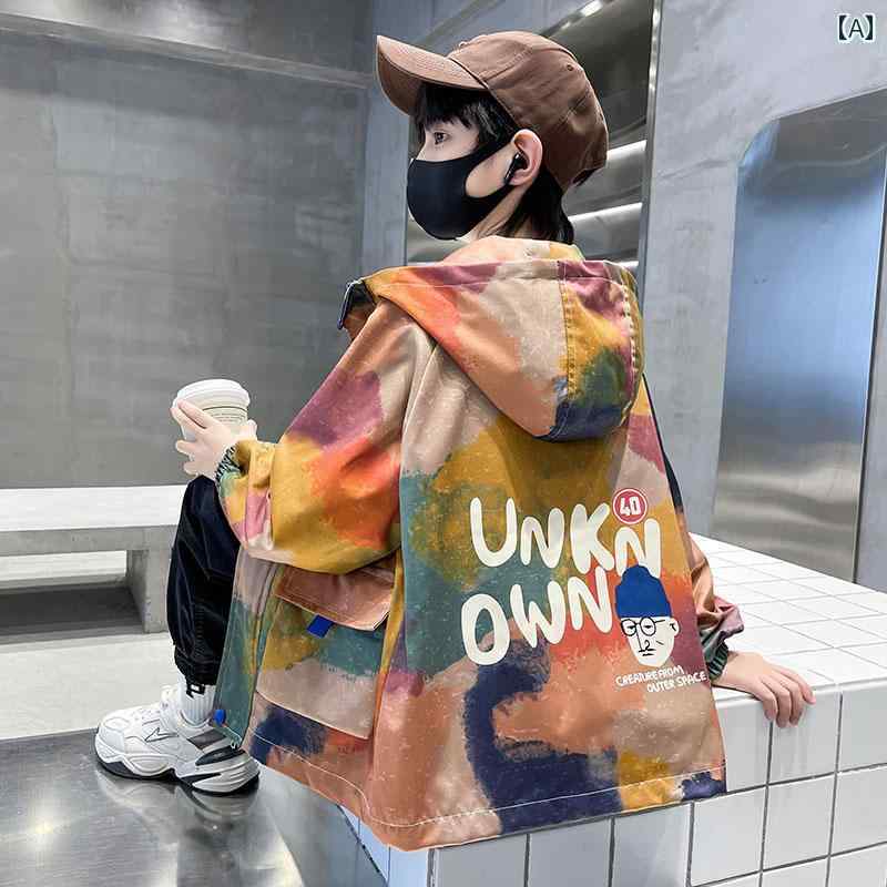 ウインドブレーカー キッズ 男の子 子供服 ジュニア 春秋 上着 アウター ジャンパ...