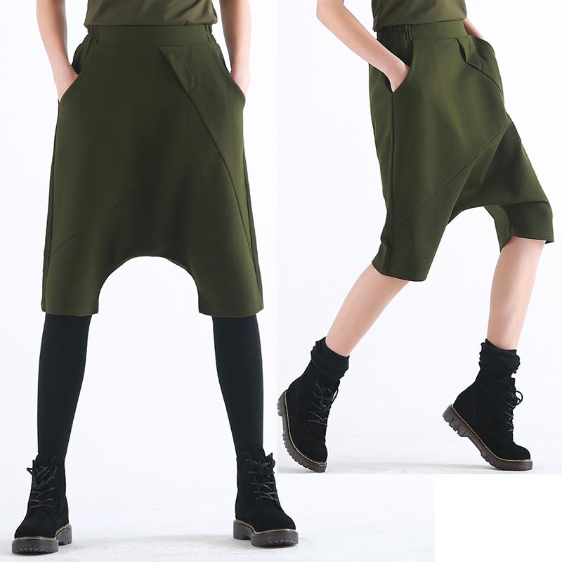 メンズハーフパンツ 大人 大きいサイズ ゆったり アウトドア レジャー ウエストゴム ポケット 薄手 夏 ロークロッチ カジュアル 黒 緑