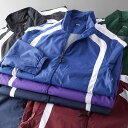 フロントップ楽天市場店で買える「ウインドブレーカー メンズ 無地 ヴィンテージ風 スポーツ ジャケット 春 アメリカン レトロ ランニング 大きいサイズ スタンドカラー ジップアップ 薄手 通気性 黒 青 紺」の画像です。価格は5,116円になります。