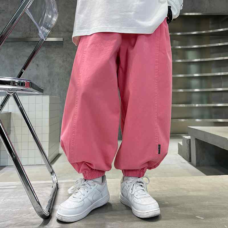 パンツ 男の子 春秋 ゆったり ピンク ハーレム シルエット おしゃれ ストリート カジュアル スポーツ ..
