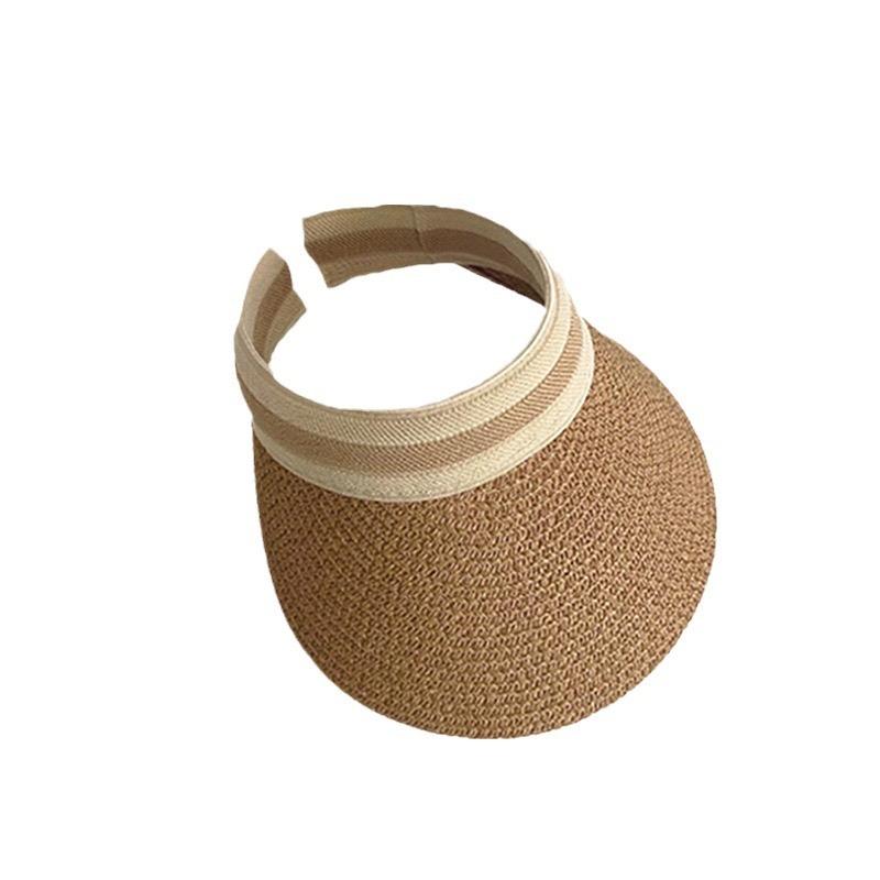 サンバイザー 女の子 おしゃれ 帽子 キッズ 夏 トップオープン 大つば 日焼け防止 編み アウトドア