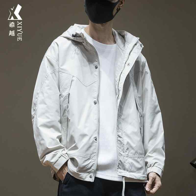 ジャケット メンズ 大きいサイズ 春秋 トップス ウインドブレーカー ジップアップ 長袖 ポケット フー..