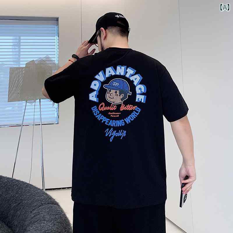 Tシャツ メンズ おしゃれ 大きいサイズ 半袖 カジュアル カートゥーン柄 コットン 夏 ゆったり