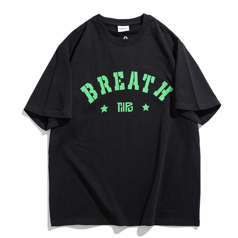 Tシャツ メンズ おしゃれ 大きいサイズ 夏 半袖 綿 クルーネック ロゴプリント カジュアル ゆったり