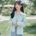 シャツ レディース 長袖 日焼け防止 薄手 夏 シアー おしゃれ カジュアル りぼん トップス 大きいサイズ 快適 ブラウス 緑 白 青(4)