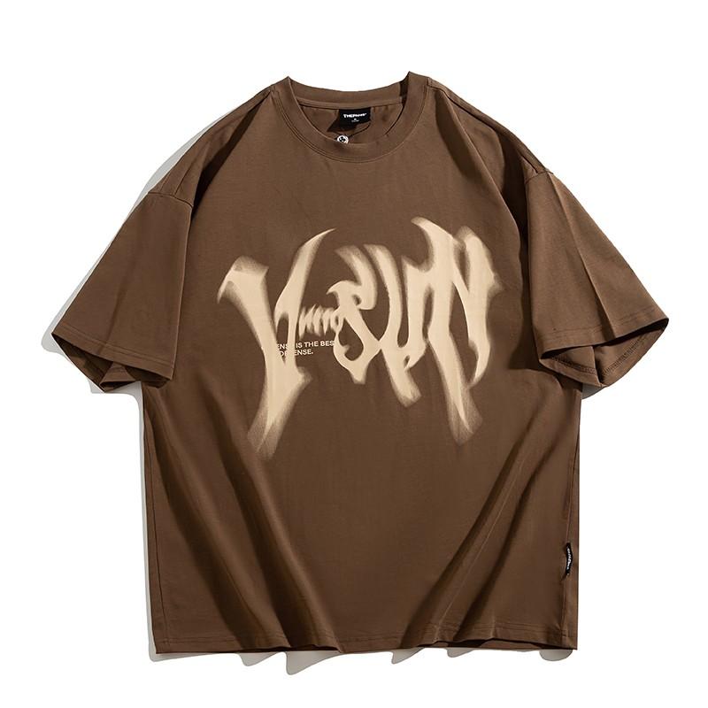 Tシャツ メンズ おしゃれ 大きいサイズ 半袖 綿 夏 ゆったり カジュアル プリント クルーネック