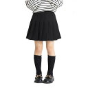 女の子 キッズ プリーツスカート 春秋 インナーパンツ 上下セット トップス 着やすい 履きやすい 黒 白 ピンク シンプル 無地 ストライプ