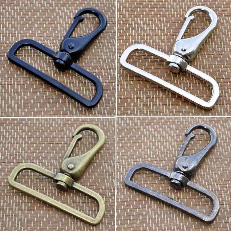 バッグ 手カン ロブスターフック クラスプ バックル キーホルダー ペンダント 首輪 留め金具 回転 パーツ アクセサリー 吊り DIY ハンドメイド 手芸 多用途 黒 シルバー ブロンズ