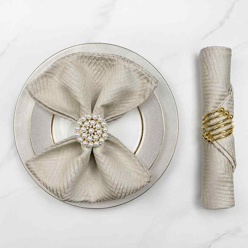 ナプキンリング シルバー ゴールド シンプル バックル おしゃれ ホテル レストラン 食事 布 無地 テー..