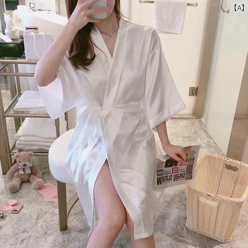 ネグリジェ ワンピース レディース 半袖 春夏 薄手 ナイトガウン ローブ ホームウェア パジャマ 寝間着..