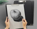 画板 30×40cm 8K 縦 強力 クリップ ポータブル 防水 厚手 変形しにくい シンプル 黒 バインダー 初心者 子供 ホーム アウトドア スケッチ デッサン